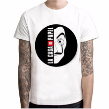 Load image into Gallery viewer, Camisa de papel de manga curta dos homens da casa de papel t camisa de camisa de papel