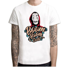 Load image into Gallery viewer, Camisa de papel de manga curta dos homens da casa de papel t camisa de camisa de papel
