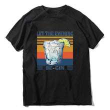 Load image into Gallery viewer, New fashion promotion Martini Cocktail Let The Evening Be Gin Funny Vintage Men's T-Shirt Cotton Tee women's sweatshirts
