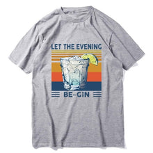 Load image into Gallery viewer, New fashion promotion Martini Cocktail Let The Evening Be Gin Funny Vintage Men's T-Shirt Cotton Tee women's sweatshirts
