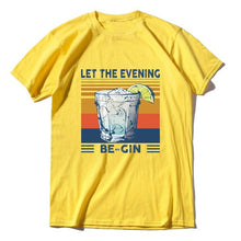 Load image into Gallery viewer, New fashion promotion Martini Cocktail Let The Evening Be Gin Funny Vintage Men's T-Shirt Cotton Tee women's sweatshirts

