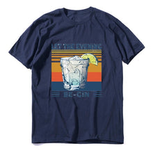Load image into Gallery viewer, New fashion promotion Martini Cocktail Let The Evening Be Gin Funny Vintage Men's T-Shirt Cotton Tee women's sweatshirts
