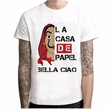 Load image into Gallery viewer, Camisa de papel de manga curta dos homens da casa de papel t camisa de camisa de papel
